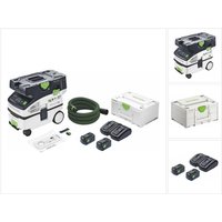 Ctlc mini I-Basic Akku Absaugmobil 36 v ( 2x 18 v ) Staubkl. l + 2x Akku 5,0 Ah + Doppelladegerät + Systainer - Festool von FESTOOL