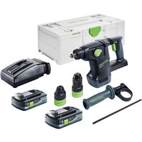 Festool - khc 18 EB-Basic Akku Kombihammer 18 v 2,6 j SDS-Plus Brushless + 2x Akku 4,0 Ah + Ladegerät + Systainer von FESTOOL