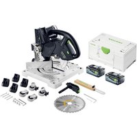 Festool - symc 70 EB-Basic symmetric Akku Leistensäge 36 v ( 2 x 18 v ) 216 mm + 2x Akku 8,0 Ah + Systainer - ohne Ladegerät von FESTOOL