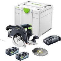 Hkc 55 EB-Basic Akku Handkreissäge 18 v 160 mm Brushless + 2x Akku 8,0 Ah + Schnellladegerät + Systainer - Festool von FESTOOL