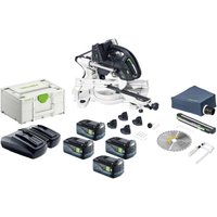 Kapex ksc 60 EB-Basic Akku Kapp Zugsäge 18 v / 36 v 216 mm Brushless + 4x Akku 5,0 Ah + Ladegerät + Systainer - Festool von FESTOOL