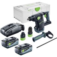 Khc 18 EB-Basic Akku Kombihammer 18 v 2,6 j SDS-Plus Brushless + 2x Akku 8,0 Ah + Schnellladegerät + Systainer - Festool von FESTOOL