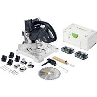 Symc 70 EB-Basic symmetric Akku Leistensäge 36 v ( 2 x 18 v ) 216 mm + 2x Akku 4,0 Ah + Systainer - ohne Ladegerät - Festool von FESTOOL