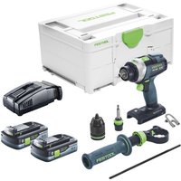 Tpc 18/4 I-Basic Akku Schlagbohrschrauber 18 v 75 Nm + 2x Akku 4,0 Ah + Schnellladegerät + Systainer - Festool von FESTOOL
