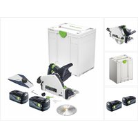 Tsc 55 KEB-Basic Akku Tauchsäge 18 v / 36 v ( 2x 18 v ) 160 mm Brushless + 2x Akku 5,0 Ah + Systainer - ohne Ladegerät - Festool von FESTOOL