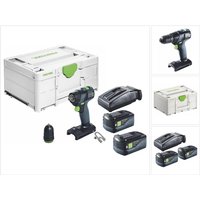 Txs 18-Basic Akku Bohrschrauber 18 v 40 Nm Brushless + 2x Akku 5,0 Ah + Ladegerät + Systainer - Festool von FESTOOL