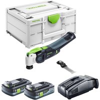 Vecturo osc 18 E-Basic Akku Oszillierer 18 v Starlock Max Brushless + 2x Akku 4,0 Ah + Schnellladegerät + Systainer - Festool von FESTOOL