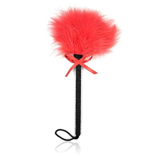 Staubwedel mit Schleife, 25 cm, Rot von FETISH ADDICT