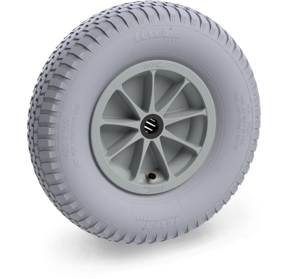 FETRA Transportwagen Luftrad 400 x 100 mm - 4 PR Block - blaugrau von FETRA