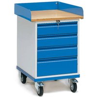 Fetra 2446 Tisch- und Schrankwagen Stahl pulverbeschichtet Traglast (max.): 150kg Brillantblau (RAL von FETRA