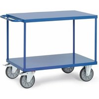 Tischwagen mit Stahlblechplatten 2 Etagen 1000x700mm Ladefläche - Fetra von FETRA