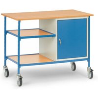 fetra Rolltisch 5864 mit verschließbarem Stahlschrank und 2 Ablageböden von FETRA