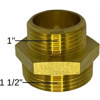 Feueranker - Reduziernippel Messing 1 1/2 1 beidseitig flachdichtend Heizung Solar von FEUERANKER