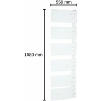 Feueranker ® - Design Heizkörper Pieve weiß gebogen 550x1680 mm Bad- und Handtuch-Heizkörper 10,1 l von FEUERANKER®