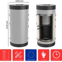 Feueranker ® - Hygiene-Kombispeicher 1000 l HK-2-1000 Standspeicher Warmwasserspeicher Boiler von FEUERANKER®