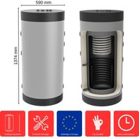 Feueranker ® - Hygiene-Kombispeicher 200 Liter HK-1-200 Standspeicher Warmwasserspeicher Boiler von FEUERANKER®