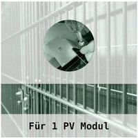 Zaun pv Montagepaket für 1 PV-Modul mit Montagematerial Schwarz M2B Solar Zaun 0% nach §12 Abs. 3 UstG von FEUERANKER®