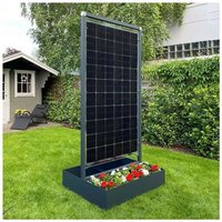 Solarblumenkübel Sichtschutz 370Wp Bifazial PV-Modul Solar Garten 19% - Feueranker von FEUERANKER