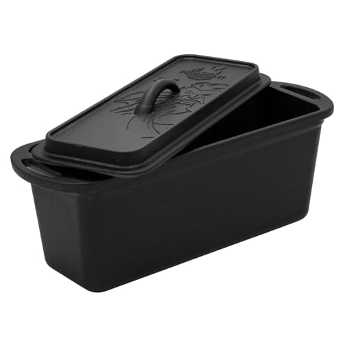 FEUERGOTT - Brotbackform aus Gusseisen 3 Liter mit Deckel - Kastenform ideal für Brot, Kuchen, Dutch Oven Rezepte - Brotbacktopf rechteckig - Gusseiserner Topf für Backofen, Grill & Outdoor-Kochen FEUERGOTT - Brotbackform aus Gusseisen 3 Liter mit Deckel - Kastenform ideal für Brot, Kuchen, Dutch Oven Rezepte - Brotbacktopf rechteckig - Gusseiserner Topf für Backofen, Grill & Outdoor-Kochen von FEUERGOTT