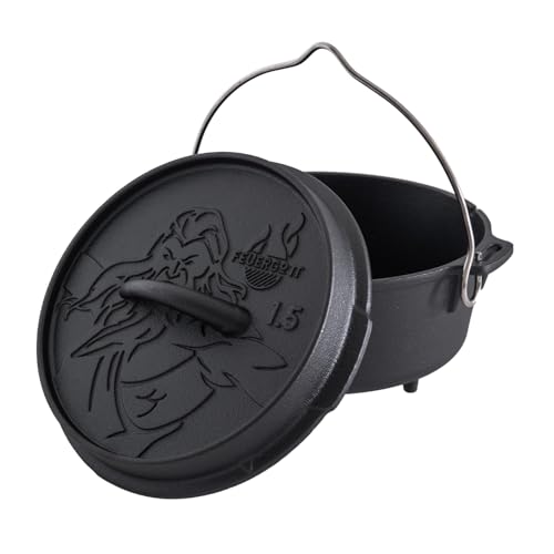 FEUERGOTT 71005 Dutch Oven 1,5 l mit Füßen FEUERGOTT 71005 Dutch Oven 1,5 l mit Füßen von FEUERGOTT