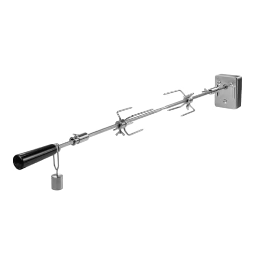 FEUERGOTT Grillspieß Drehspieß Rotisserie Set für Hektor Gasgrill - elektrischer Edelstahl Drehspieß für Grill, Brathähnchen, Gyros mit Fleischnadeln von FEUERGOTT