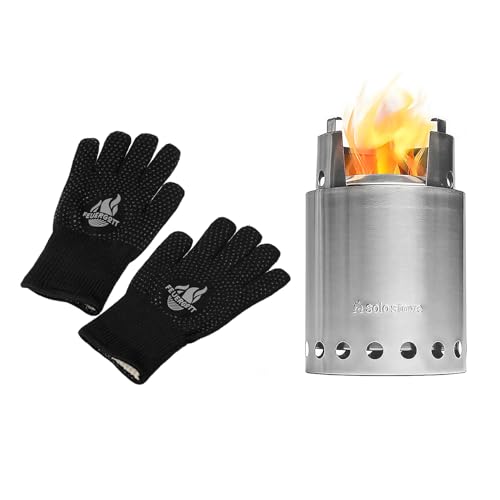 FEUERGOTT - Solo Stove Titan Set, Campingkocher mit Grillhandschuhen, tragbare Feuerstelle, rauchfreie Feuerschale, Outdoor Grill, Feuertonne für Garten, Camping, Terrasse FEUERGOTT - Solo Stove Titan Set, Campingkocher mit Grillhandschuhen, tragbare Feuerstelle, rauchfreie Feuerschale, Outdoor Grill, Feuertonne für Garten, Camping, Terrasse von FEUERGOTT