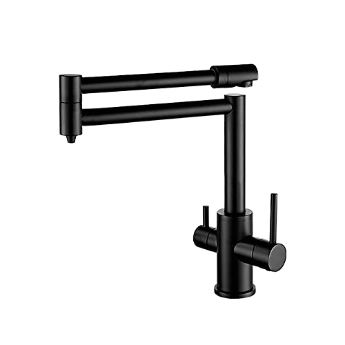 FEWDSCA Armaturen, 3-Wege-Küchenarmatur Mit Wasserfilter, Küchenarmaturen Mit Filter, Klappbarer Trinkwasser-Küchenspültischarmatur von FEWDSCA