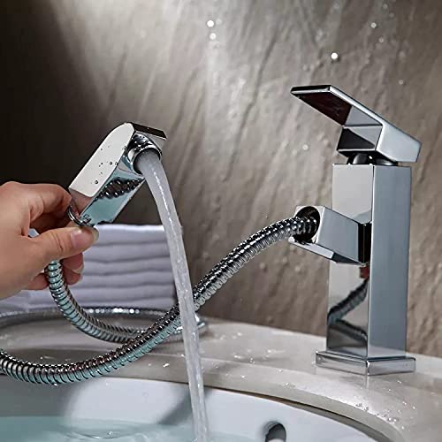 FEWDSCA Wasserhähne, Wasserhahn Antiker Messing-Küchenwaschbecken-Wasserhahn 360° Schwenkbarer Auslauf Warm-D Kaltwasser-Bad-Küchenmischer Mopp-Pool-Wasserhähne Doppelgriff-Wasserhahn von FEWDSCA