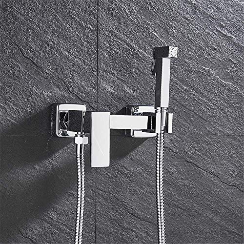 FEWDSCA Wasserhähne, Wasserhahn Badewannen-Duschsysteme Bidet-Duscharmatur Messihygienische Duschbrause Airbrush-Wasserhahn Warm-Kalt-Mischer Toilettenspray Bidet-Dusche/Chrom von FEWDSCA