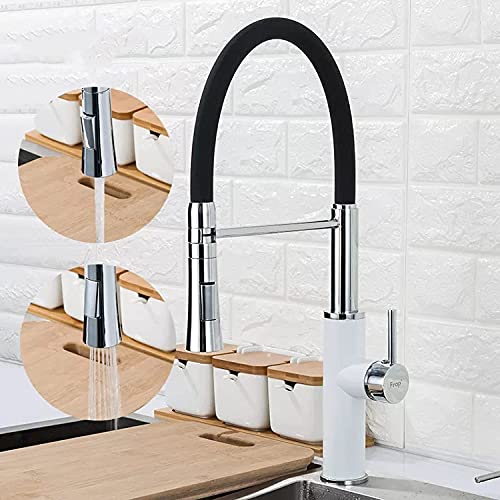 FEWDSCA Wasserhähne, Wasserhahn Küchenarmaturd Küchenspültischarmatur Warm-D Kaltwasser-Mischbatterie Für Die Küche Ausziehbarer Wasserhahn von FEWDSCA