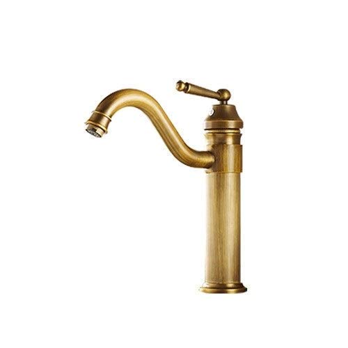 FEWDSCA Wasserhähne, Wasserhahn Wasserhahn Silber Wasserhahn Waschbecken Wasserhahn Alle Antik Kontinental Warm-D Kaltwasserhahn Erhöhter Einloch-Waschbecken Wasserhahn Wasserhahn/D Mittel von FEWDSCA
