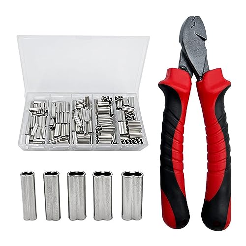 FEYLIE Angel-Crimpwerkzeug-Kits, multifunktionale Angel-Crimpzange, Werkzeuge mit bequemem Gummigriff, Tackle-Zubehör von FEYLIE