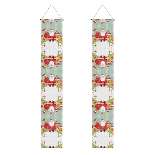 Banner zum Schulabschluss, 2 Stück, personalisierbar, Weihnachtsmann-Dekoration, Weihnachtsmann-Hängebanner mit Stange und Seil für Innen- und Außenbereich, festlicher Hintergrund für Zeremonie Banner zum Schulabschluss, 2 Stück, personalisierbar, Weihnachtsmann-Dekoration, Weihnachtsmann-Hängebanner mit Stange und Seil für Innen- und Außenbereich, festlicher Hintergrund für Zeremonie von FEYUNYAN