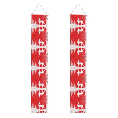 Banner zum Schulabschluss, 2 Stück, personalisierbar, für Hochschule, Party, Weihnachten, Winter, Hirsch, hängende Banner mit Stange und Seil für Innen- und Außenbereich, festlicher Hintergrund für Banner zum Schulabschluss, 2 Stück, personalisierbar, für Hochschule, Party, Weihnachten, Winter, Hirsch, hängende Banner mit Stange und Seil für Innen- und Außenbereich, festlicher Hintergrund für von FEYUNYAN