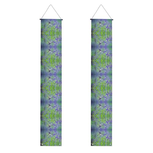 Banner zum Schulabschluss, 2 Stück, personalisierte Party-Dekoration, Vögel Lavendelblüten, hängende Banner mit Stange und Seil für Innen- und Außenbereich, festliche Kulisse für Zeremonie von FEYUNYAN