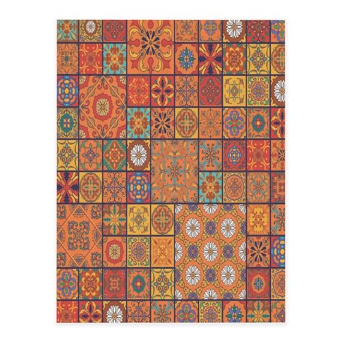 Dekorative selbstklebende Vinylbögen für glatte Oberflächen, Gruppe marokkanischer geometrischer Kristallaufkleber, wasserdichte Aufkleber für Heimdekoration, Abzieh-Stick-Tapete für Schränke von FEYUNYAN