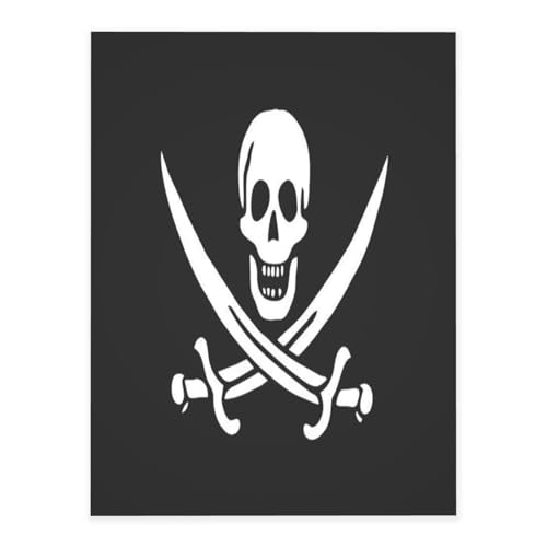Dekorative selbstklebende Vinylbögen für glatte Oberflächen, Piratenflagge, Kristallaufkleber, transparente wasserdichte Aufkleber für Heimdekoration, Abzieh-Stick-Tapete für Schränke, Arbeitsplatten von FEYUNYAN