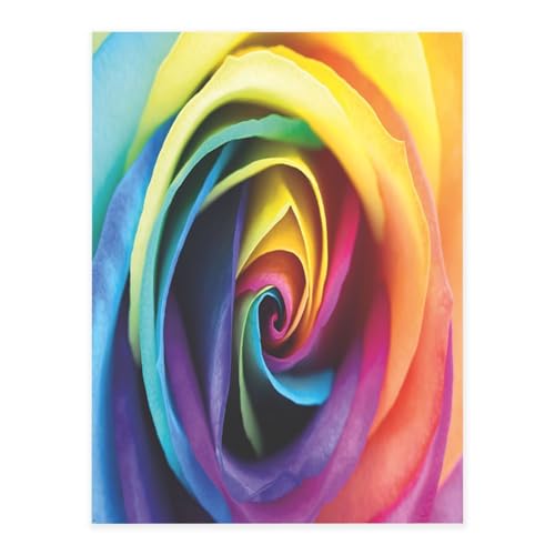 Dekorative selbstklebende Vinylbögen für glatte Oberflächen, Regenbogen-Rosenblüte, Kristallaufkleber, transparente wasserdichte Aufkleber für Heimdekoration, Abzieh-Stick-Tapete für Schränke von FEYUNYAN