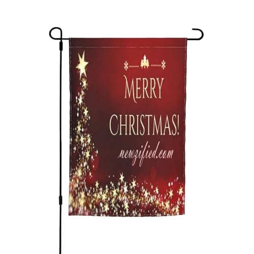 Doppelseitige Gartenflagge, 45 x 30 cm, Frohe Weihnachten, Gartenflaggen für draußen, für alle Jahreszeiten, strapazierfähig, dekoratives Hofbanner für Veranda, Terrasse, Rasen, lebendige Doppelseitige Gartenflagge, 45 x 30 cm, Frohe Weihnachten, Gartenflaggen für draußen, für alle Jahreszeiten, strapazierfähig, dekoratives Hofbanner für Veranda, Terrasse, Rasen, lebendige von FEYUNYAN