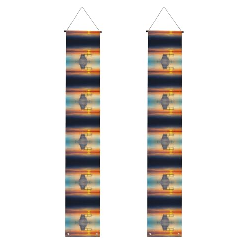 FEYUNYAN Banner zum Schulabschluss, 2 Stück, personalisierte Party-Dekoration, Pier zum Aufhängen, Banner mit Stange und Seil für Innen- und Außenbereich, festlicher Hintergrund für Zeremonie von FEYUNYAN