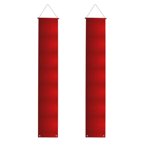 FEYUNYAN Banner zum Schulabschluss, 2 Stück, personalisierte Party-Dekoration, rote Streifen, hängende Banner mit Stange und Seil für Innen- und Außenbereich, festlicher Hintergrund für Zeremonie von FEYUNYAN