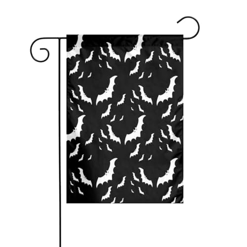 FEYUNYAN Doppelseitige Gartenflaggen, 45 x 30 cm, Halloween-Fliegende Fledermäuse, lebendige Outdoor-Dekoration für Terrasse, Rasen, alle Jahreszeiten, langlebige Polyester-Flagge, wetterfest FEYUNYAN Doppelseitige Gartenflaggen, 45 x 30 cm, Halloween-Fliegende Fledermäuse, lebendige Outdoor-Dekoration für Terrasse, Rasen, alle Jahreszeiten, langlebige Polyester-Flagge, wetterfest von FEYUNYAN