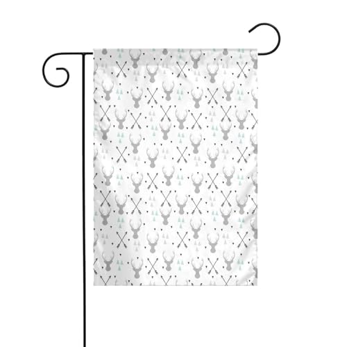 FEYUNYAN Doppelseitige Gartenflaggen, 45 x 30 cm, Jagdpfeile, Dreiecke, Hirsch, lebendige Outdoor-Hof-Dekoration für Terrasse, Rasen, alle Jahreszeiten, langlebige Polyester-Flagge, wetterfest FEYUNYAN Doppelseitige Gartenflaggen, 45 x 30 cm, Jagdpfeile, Dreiecke, Hirsch, lebendige Outdoor-Hof-Dekoration für Terrasse, Rasen, alle Jahreszeiten, langlebige Polyester-Flagge, wetterfest von FEYUNYAN