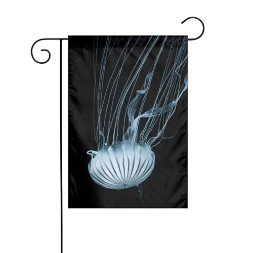 FEYUNYAN Doppelseitige Gartenflaggen, 45 x 30 cm, Quallen, lebendige Outdoor-Dekoration für Terrasse, Rasen, alle Jahreszeiten, langlebige Polyester-Flagge, wetterfest, dekoratives Banner für den FEYUNYAN Doppelseitige Gartenflaggen, 45 x 30 cm, Quallen, lebendige Outdoor-Dekoration für Terrasse, Rasen, alle Jahreszeiten, langlebige Polyester-Flagge, wetterfest, dekoratives Banner für den von FEYUNYAN