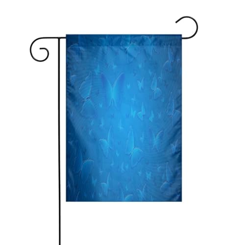 FEYUNYAN Doppelseitige Gartenflaggen, 45 x 30 cm, blauer schöner Schmetterling, lebendige Outdoor-Hof-Dekoration für Terrasse, Rasen, alle Jahreszeiten, langlebige Polyester-Flagge, wetterfest FEYUNYAN Doppelseitige Gartenflaggen, 45 x 30 cm, blauer schöner Schmetterling, lebendige Outdoor-Hof-Dekoration für Terrasse, Rasen, alle Jahreszeiten, langlebige Polyester-Flagge, wetterfest von FEYUNYAN