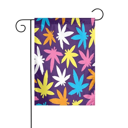 FEYUNYAN Doppelseitige Gartenflaggen, 45 x 30 cm, helles buntes Unkraut, lebendige Outdoor-Dekoration für Terrasse, Rasen, alle Jahreszeiten, langlebige Polyester-Flagge, wetterfest, dekoratives FEYUNYAN Doppelseitige Gartenflaggen, 45 x 30 cm, helles buntes Unkraut, lebendige Outdoor-Dekoration für Terrasse, Rasen, alle Jahreszeiten, langlebige Polyester-Flagge, wetterfest, dekoratives von FEYUNYAN