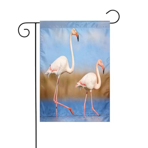 FEYUNYAN Doppelseitige Gartenflaggen, 45 x 30 cm, rosa Flamingo im Wasser, lebendige Outdoor-Dekoration für Terrasse, Rasen, alle Jahreszeiten, langlebige Polyester-Flagge, wetterfest, dekoratives FEYUNYAN Doppelseitige Gartenflaggen, 45 x 30 cm, rosa Flamingo im Wasser, lebendige Outdoor-Dekoration für Terrasse, Rasen, alle Jahreszeiten, langlebige Polyester-Flagge, wetterfest, dekoratives von FEYUNYAN