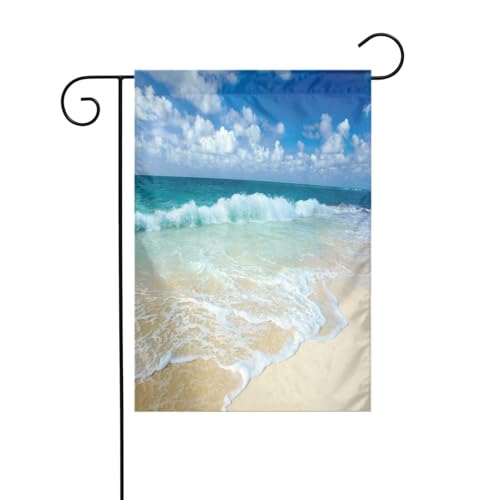 FEYUNYAN Doppelseitige Gartenflaggen, 45 x 30 cm, ruhige Küste, lebendige Outdoor-Dekoration für Terrasse, Rasen, alle Jahreszeiten, langlebige Polyester-Flagge, wetterfest, dekoratives Banner für den FEYUNYAN Doppelseitige Gartenflaggen, 45 x 30 cm, ruhige Küste, lebendige Outdoor-Dekoration für Terrasse, Rasen, alle Jahreszeiten, langlebige Polyester-Flagge, wetterfest, dekoratives Banner für den von FEYUNYAN