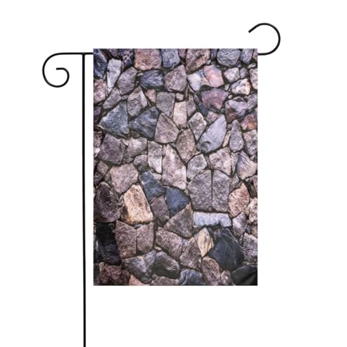 FEYUNYAN Doppelseitige Gartenflaggen, 45 x 30 cm, solide Steinmauerkunst, lebendige Outdoor-Hofdekoration für Terrasse, Rasen, alle Jahreszeiten, langlebige Polyester-Flagge, wetterfest, dekoratives FEYUNYAN Doppelseitige Gartenflaggen, 45 x 30 cm, solide Steinmauerkunst, lebendige Outdoor-Hofdekoration für Terrasse, Rasen, alle Jahreszeiten, langlebige Polyester-Flagge, wetterfest, dekoratives von FEYUNYAN