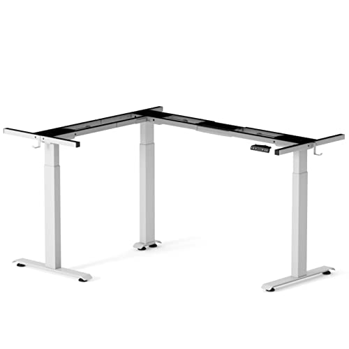 FEZIBO 3 Schreibtisch Höhenverstellbar Elektrisch Rahmen, Sitz-Steh Stehpult, Schreibtische Gestell L-Form mit Anti-Kollisions System, 2-teilige Beine, Weiß FEZIBO 3 Schreibtisch Höhenverstellbar Elektrisch Rahmen, Sitz-Steh Stehpult, Schreibtische Gestell L-Form mit Anti-Kollisions System, 2-teilige Beine, Weiß von FEZIBO